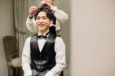 新郎ヘアセット