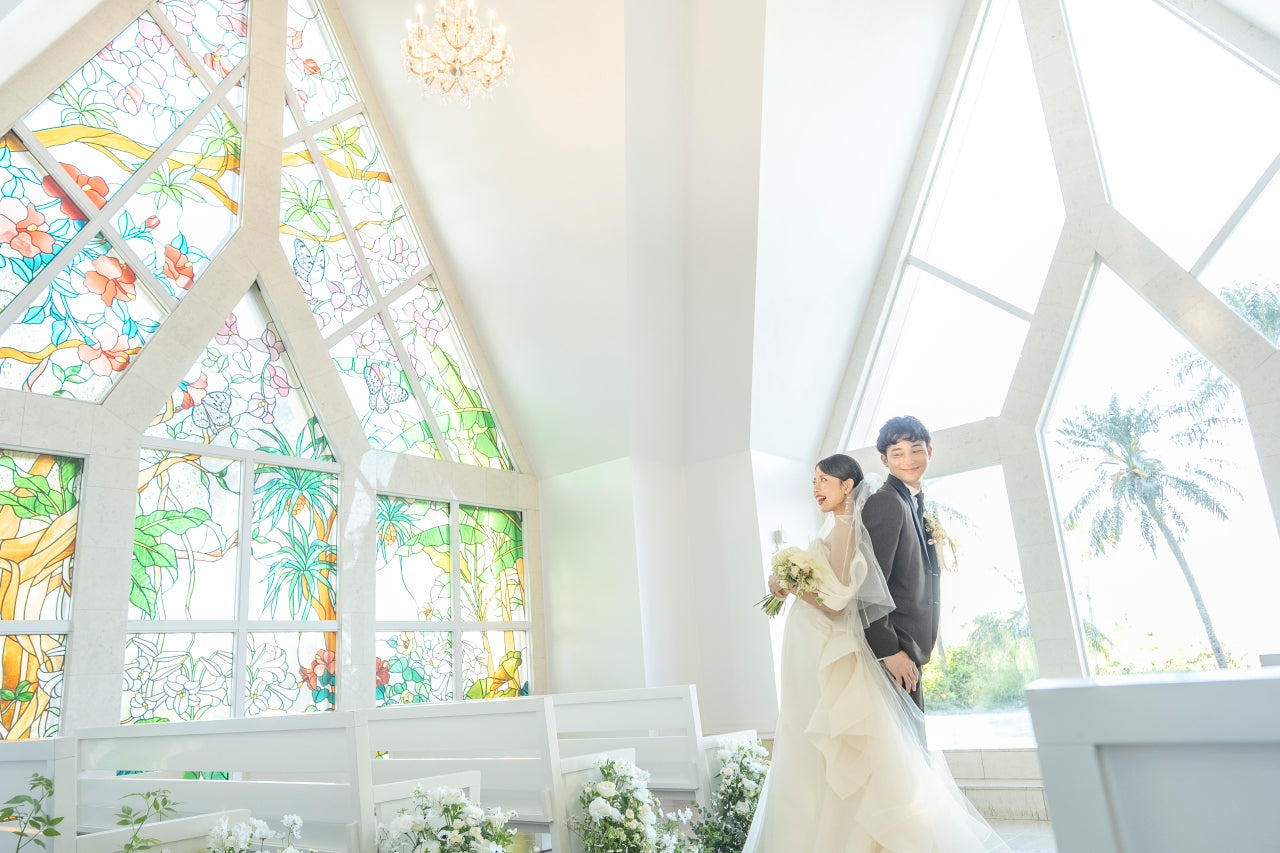 『家族DEラク旅婚。』 チャペル＆ビーチ フォトプラン ｜会食付き｜ 〔アラマンダチャペル〕