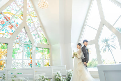 『家族DEラク旅婚。』 チャペル＆ビーチ フォトプラン ｜会食付き｜ 〔アラマンダチャペル〕