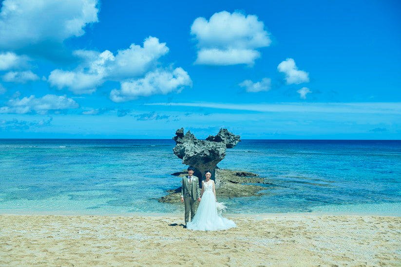 【美肌レタッチ付】古宇利島 空と海の教会 チャペル＆ビーチフォトプラン