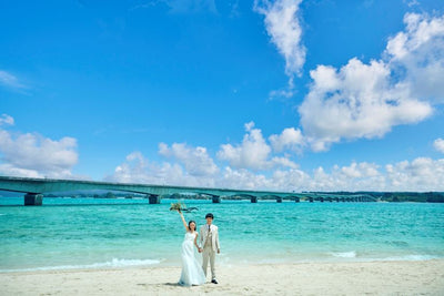 【美肌レタッチ付】古宇利島 空と海の教会 チャペル＆ビーチフォトプラン